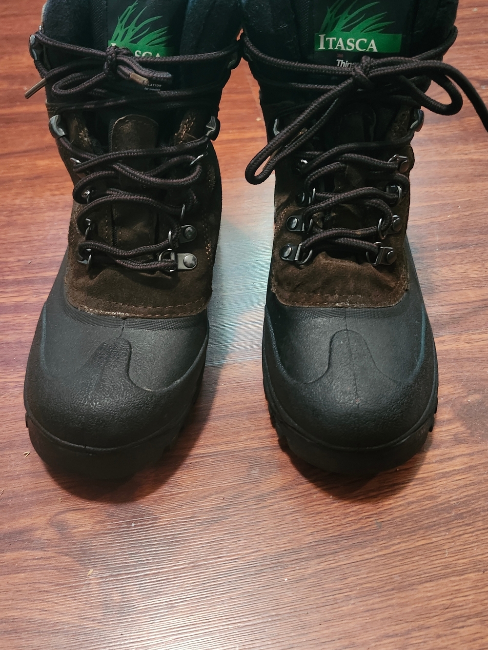 Itasca Womens Black and Brown Insulated Waterproof Boots